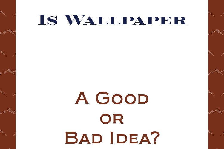 Poised & Plumb blog graphic with the text 'Is Wallpaper a Good or Bad Idea?' The design features an elegant, structured layout with a dark background, white central panel, and a refined Poised & Plumb logo at the top. A professional yet inviting call-to-action for homeowners, designers, and contractors looking for project clarity.