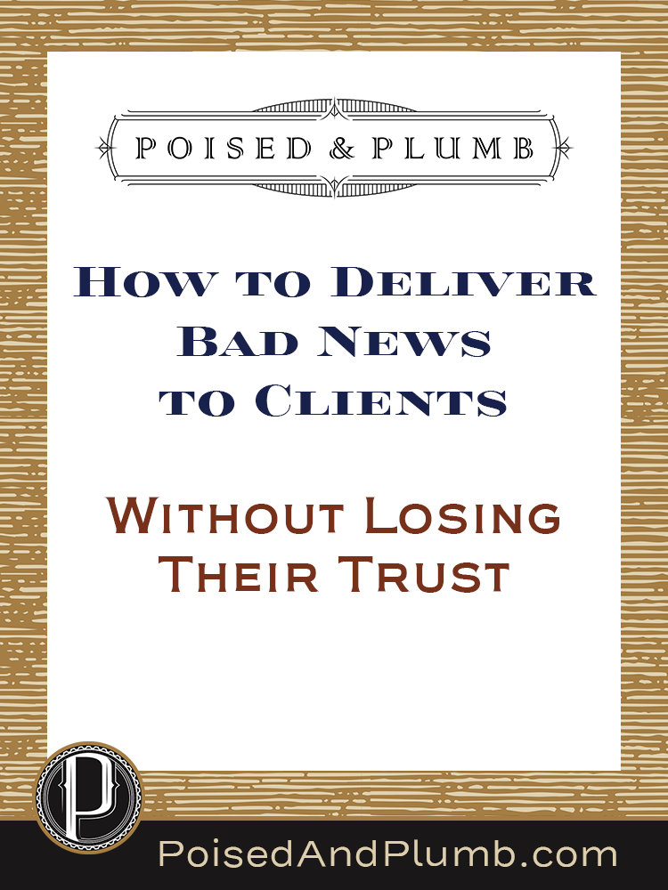 Poised & Plumb blog graphic with the text 'Unlocking Client Personality Types—The Secret to Stress-Free Communication' The design features an elegant, structured layout with a dark background, white central panel, and a refined Poised & Plumb logo at the top. A professional yet inviting call-to-action for homeowners, designers, and contractors looking for project clarity.