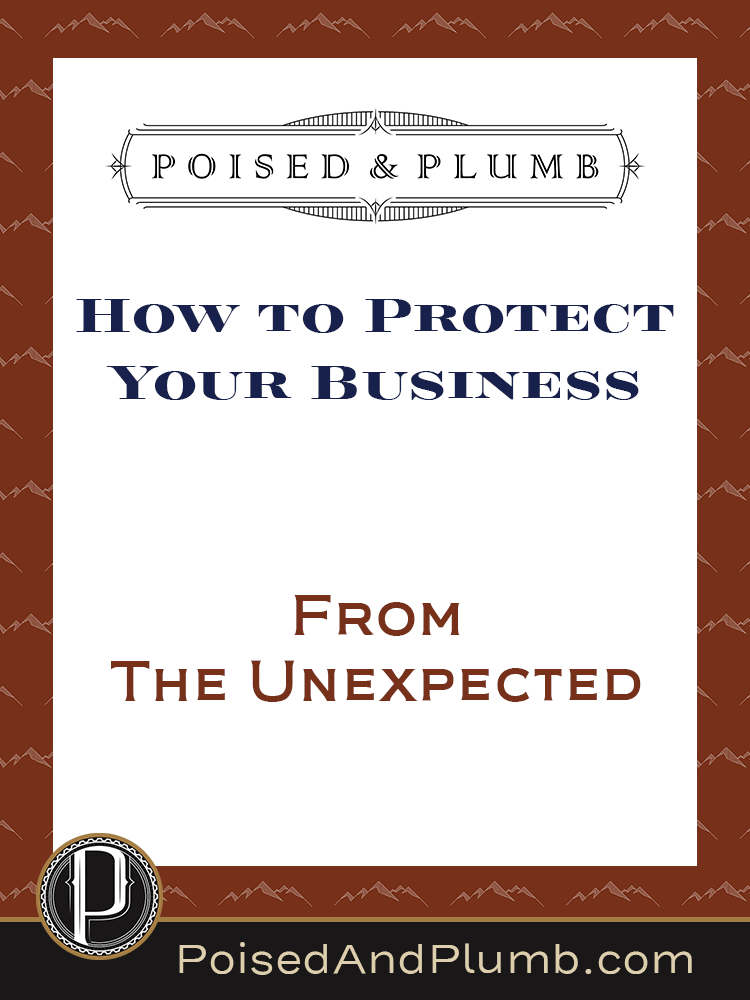 Cover image with text that reads How to Protect Your Business From the Unexpected, blog post about risk management for designers and contractors.